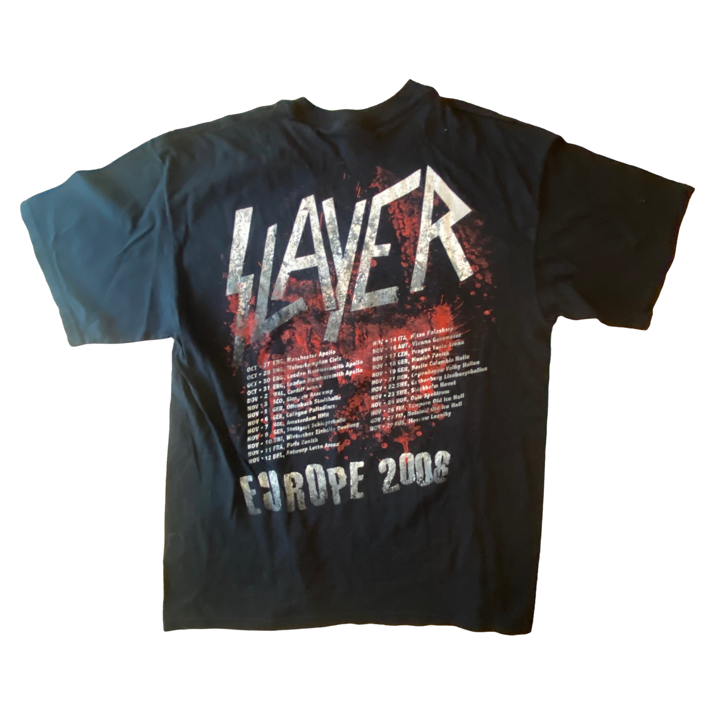 Gildan - Slayer Vintage 2008 European Tour Graphic T-Shirt