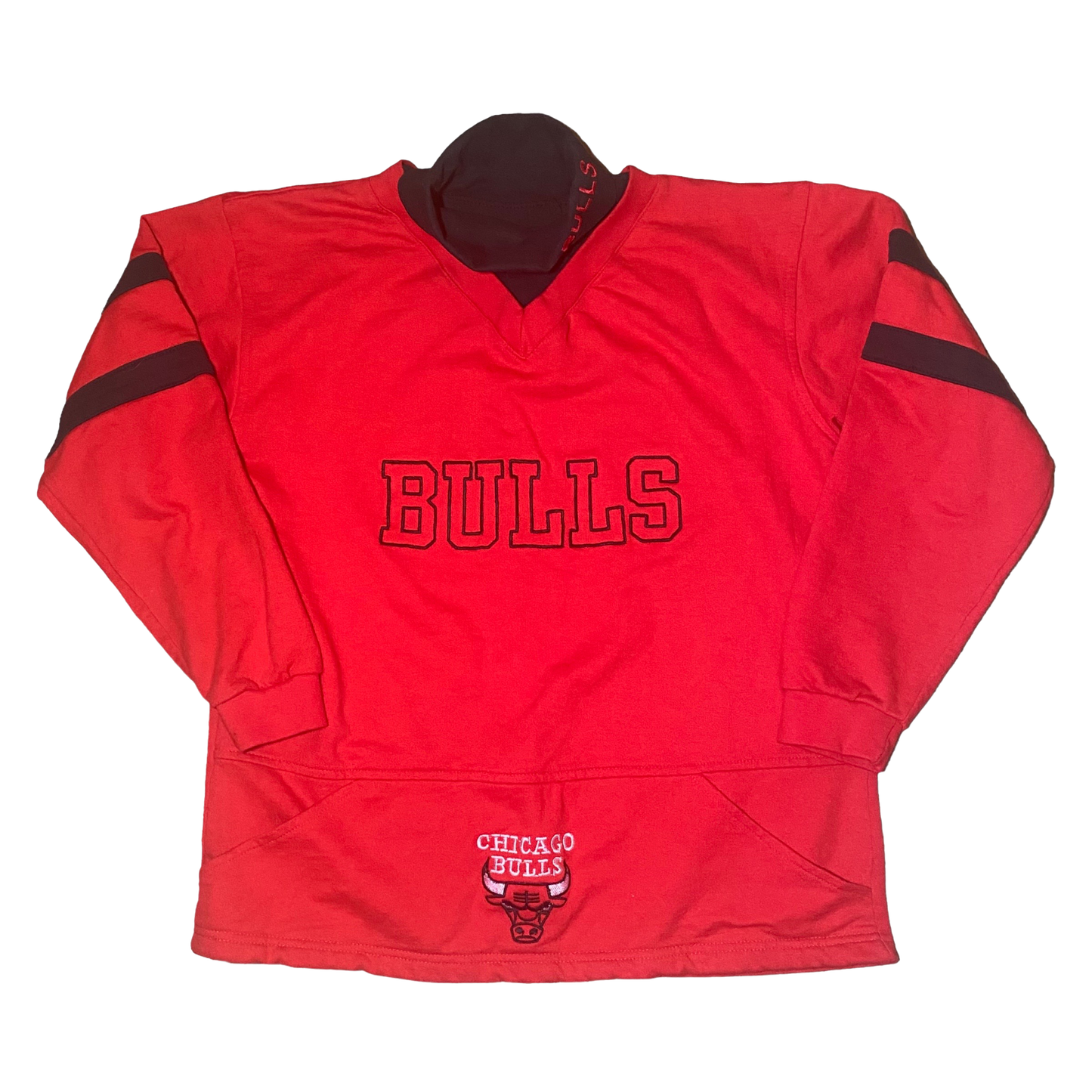 Chicago Bulls - Red Turtleneck Vintage 90s Sweatshirt