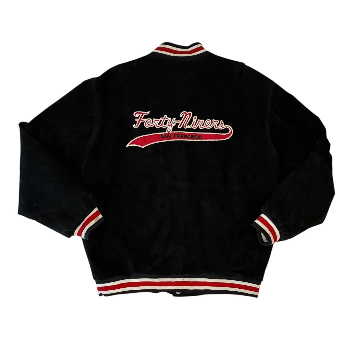 Spotlight - Genuine Leather San Francisco 49ers Black Vintage Y2K Jacket
