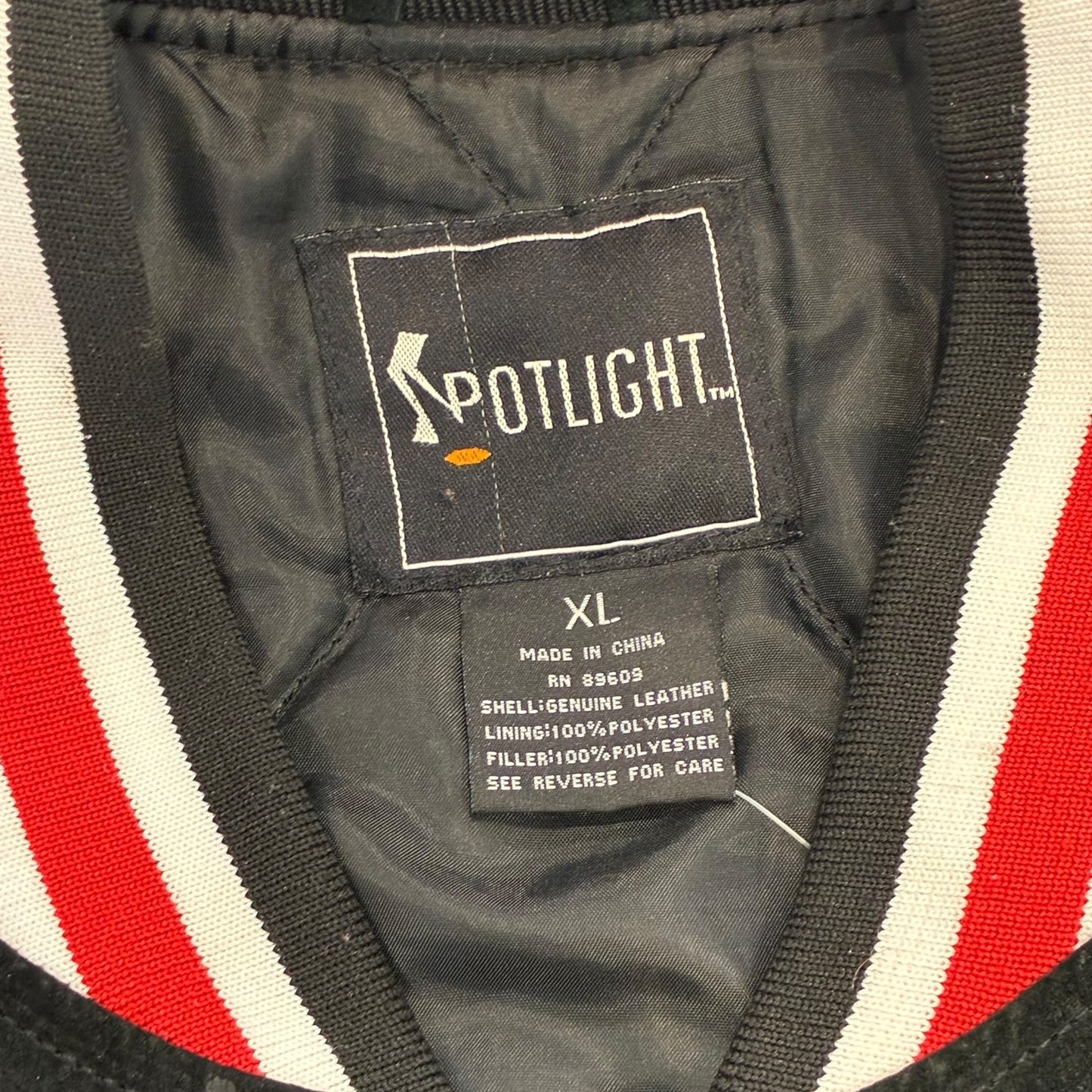 Spotlight - Genuine Leather San Francisco 49ers Black Vintage Y2K Jacket