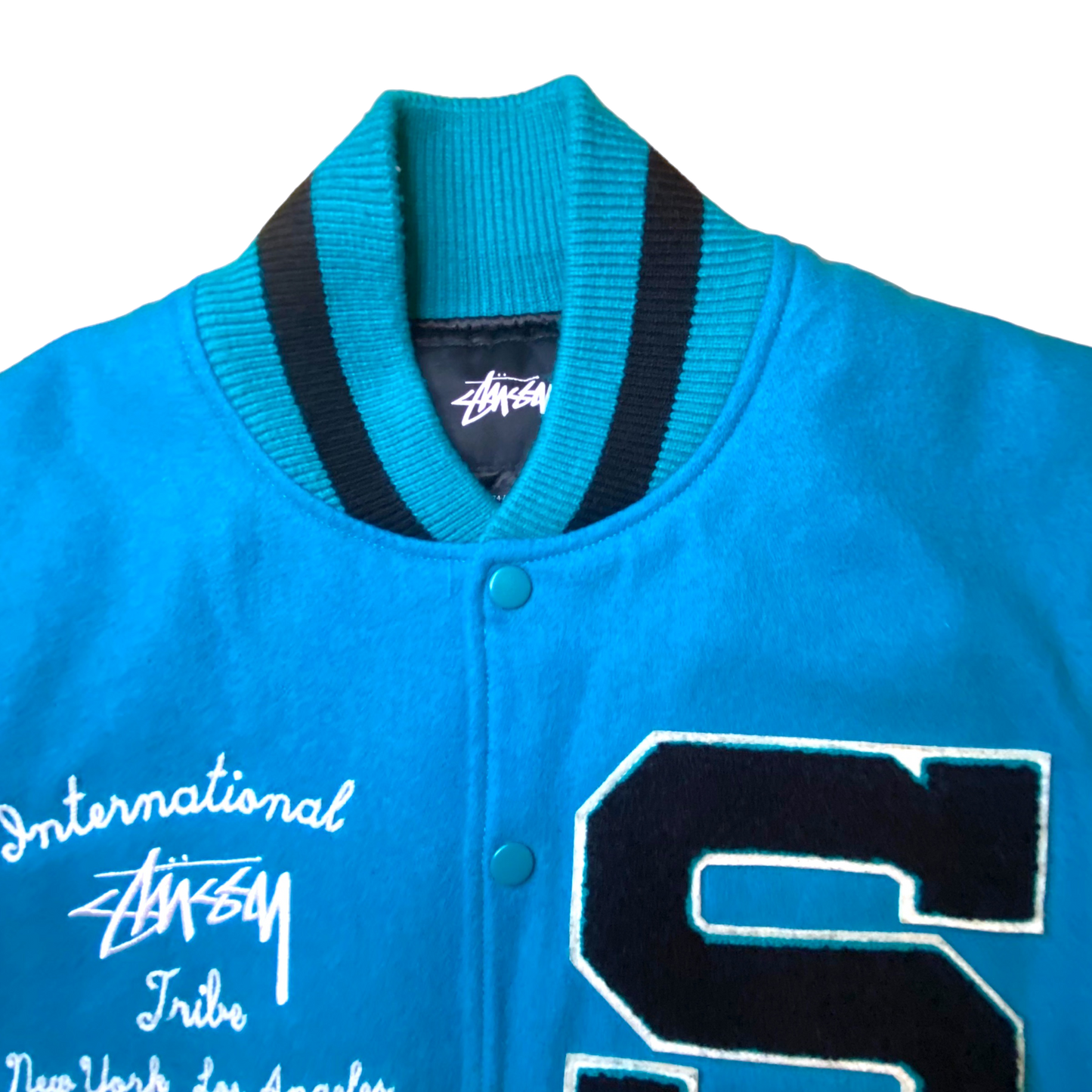 Stussy - International Turquoise Letterman Jacket