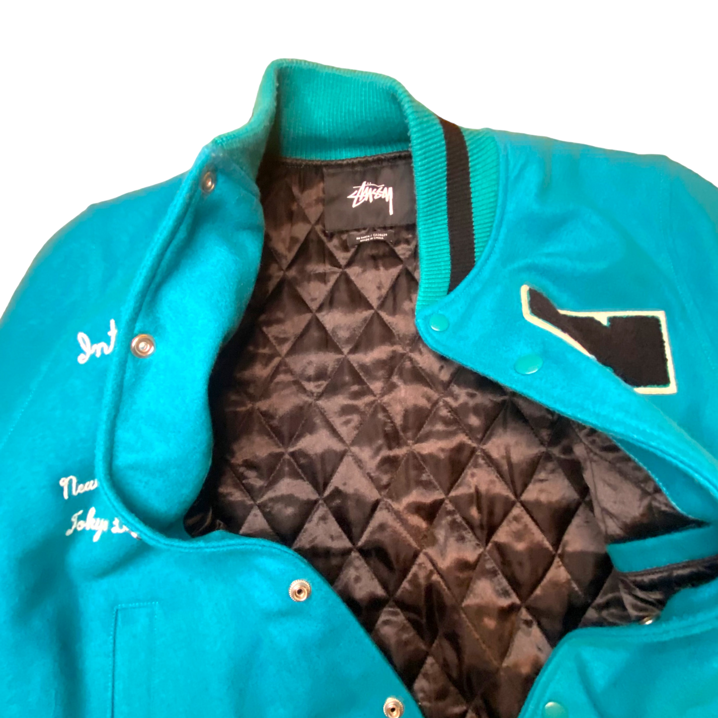 Stussy - International Turquoise Letterman Jacket