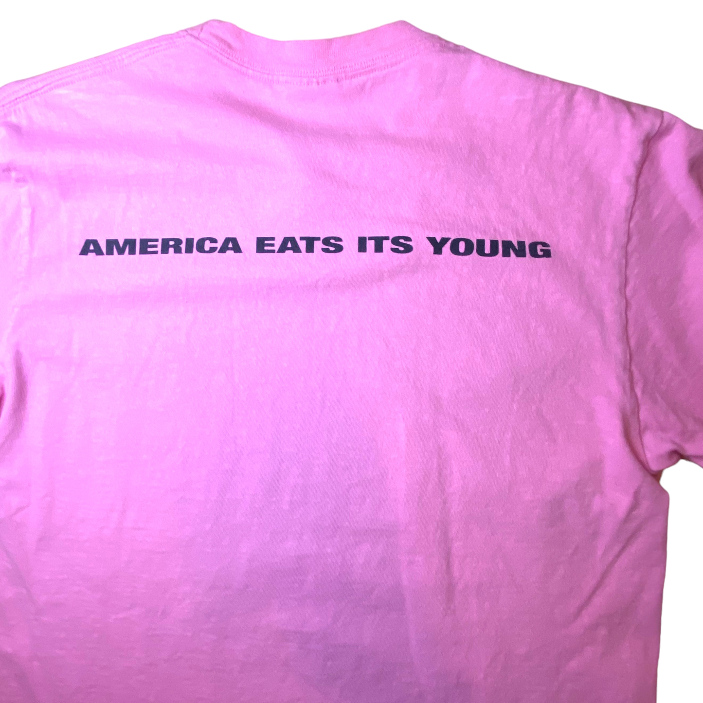 Supreme - 21AW America Eats its Young Pink T-Shirt