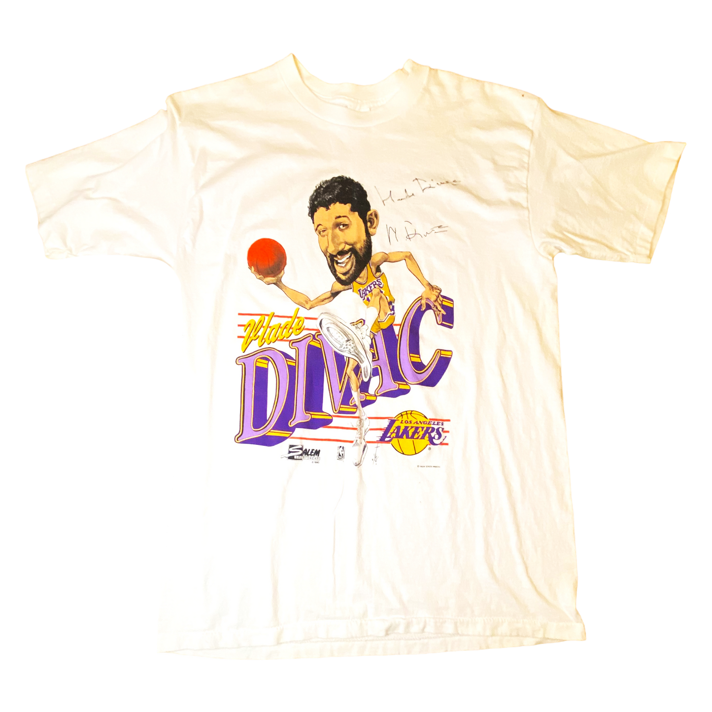 Salem Sportswear - Vlade Divac Autographed Vintage T-Shirt