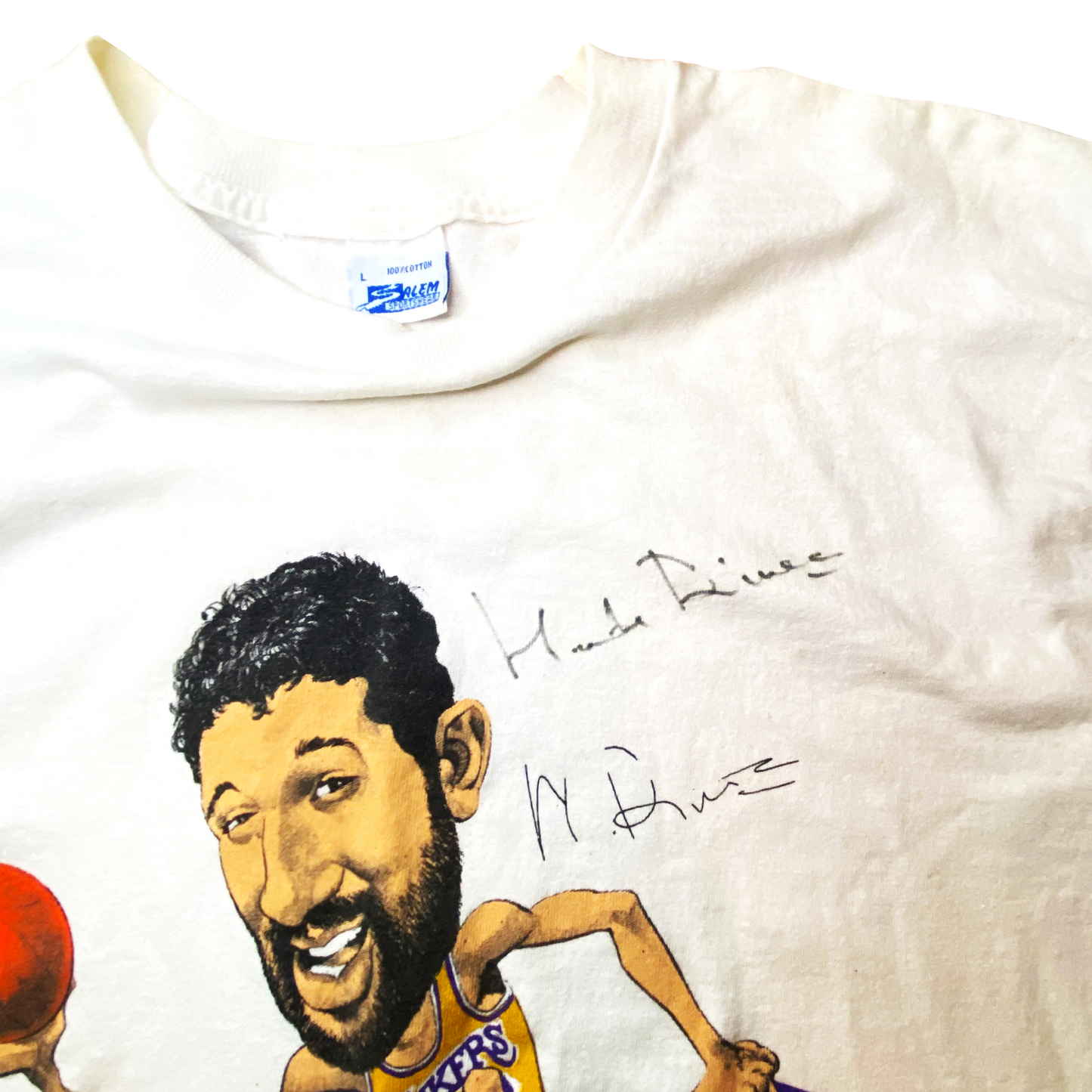 Salem Sportswear - Vlade Divac Autographed Vintage T-Shirt