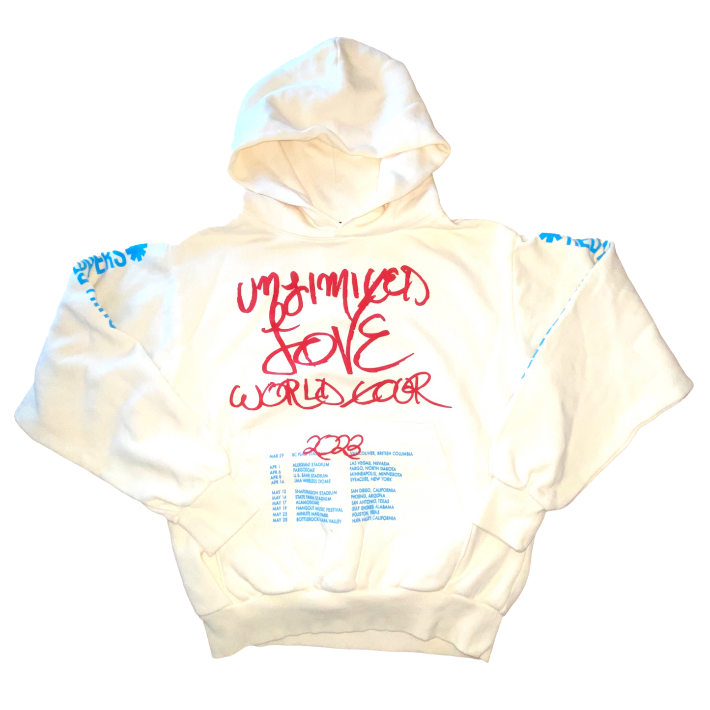 Red Hot Chilli Peppers - 2023 Unlimited Love World Tour Cream Hoodie Sweatshirt
