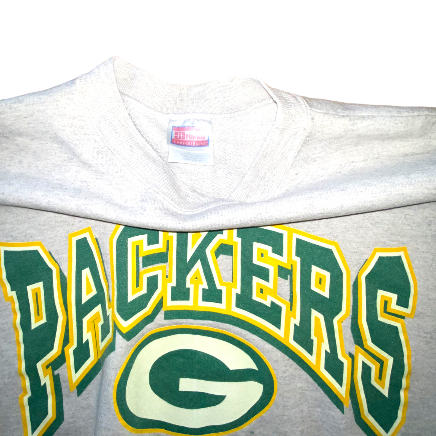 Hanes - Green Bay Packers Vintage 1997 Heather Grey Crewneck Sweatshirt