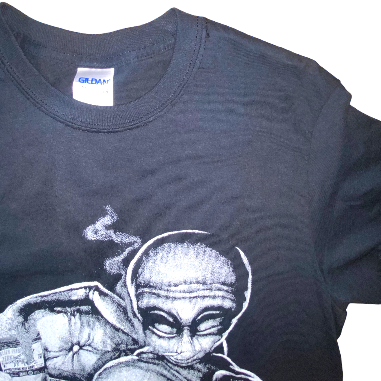 Gildan - Baker, Ca Alien Graphic Vintage Y2K Black T-Shirt
