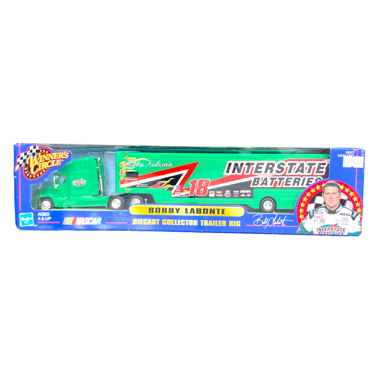 Winner's Circle x NASCAR - Bobby Lamonte Diecast Vintage 2000 Trailer Rig Toy