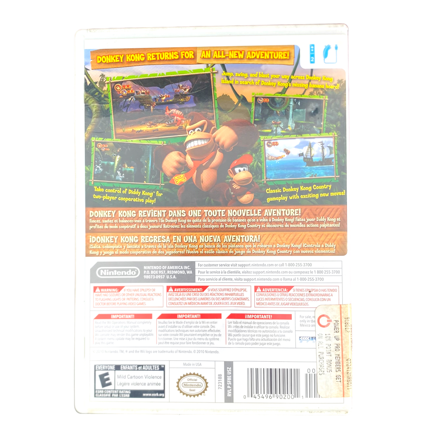 Wii - Donkey Kong Country Returns CIB