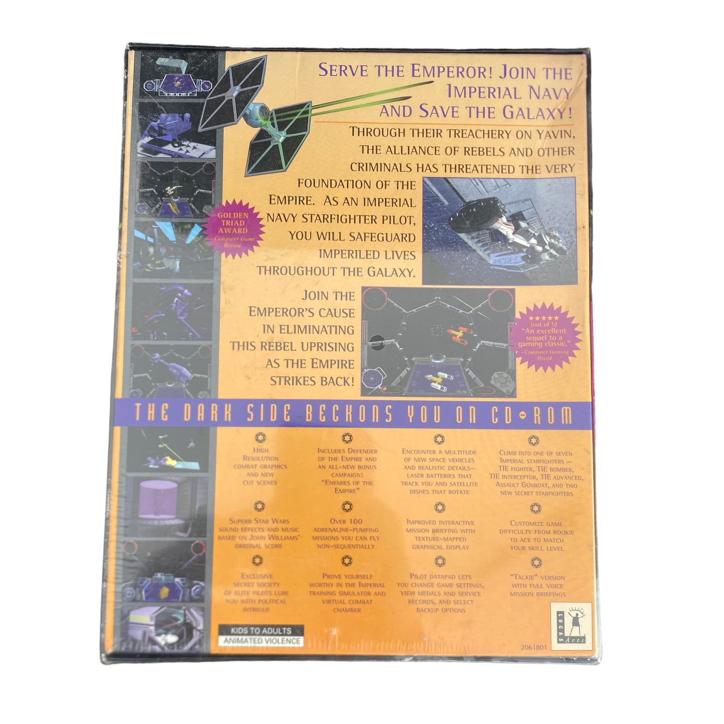Star Wars - Tie Fighter PC Vintage 1996 Collector's Edition Factory Sealed Game