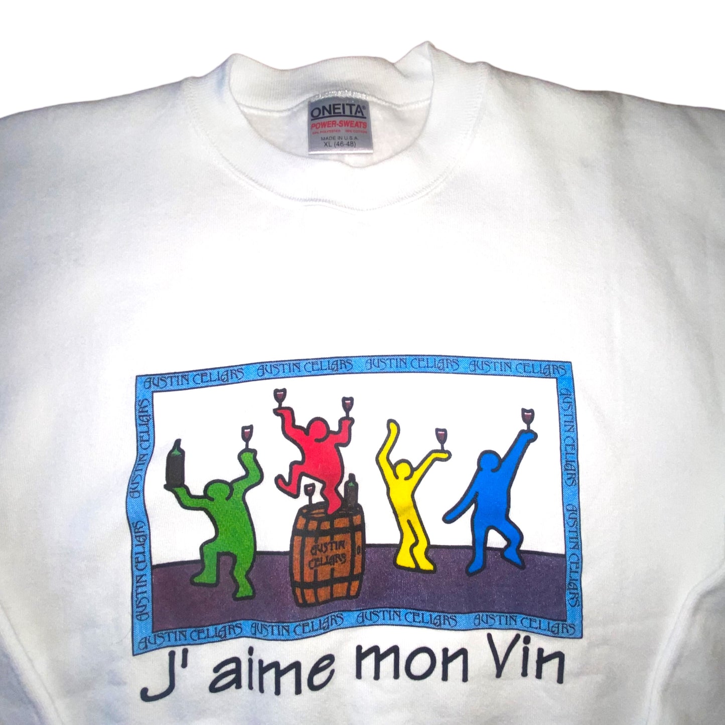 Oneida - Austin Cellars Vintage 90s Wine Graphic Crewneck Sweatshirt