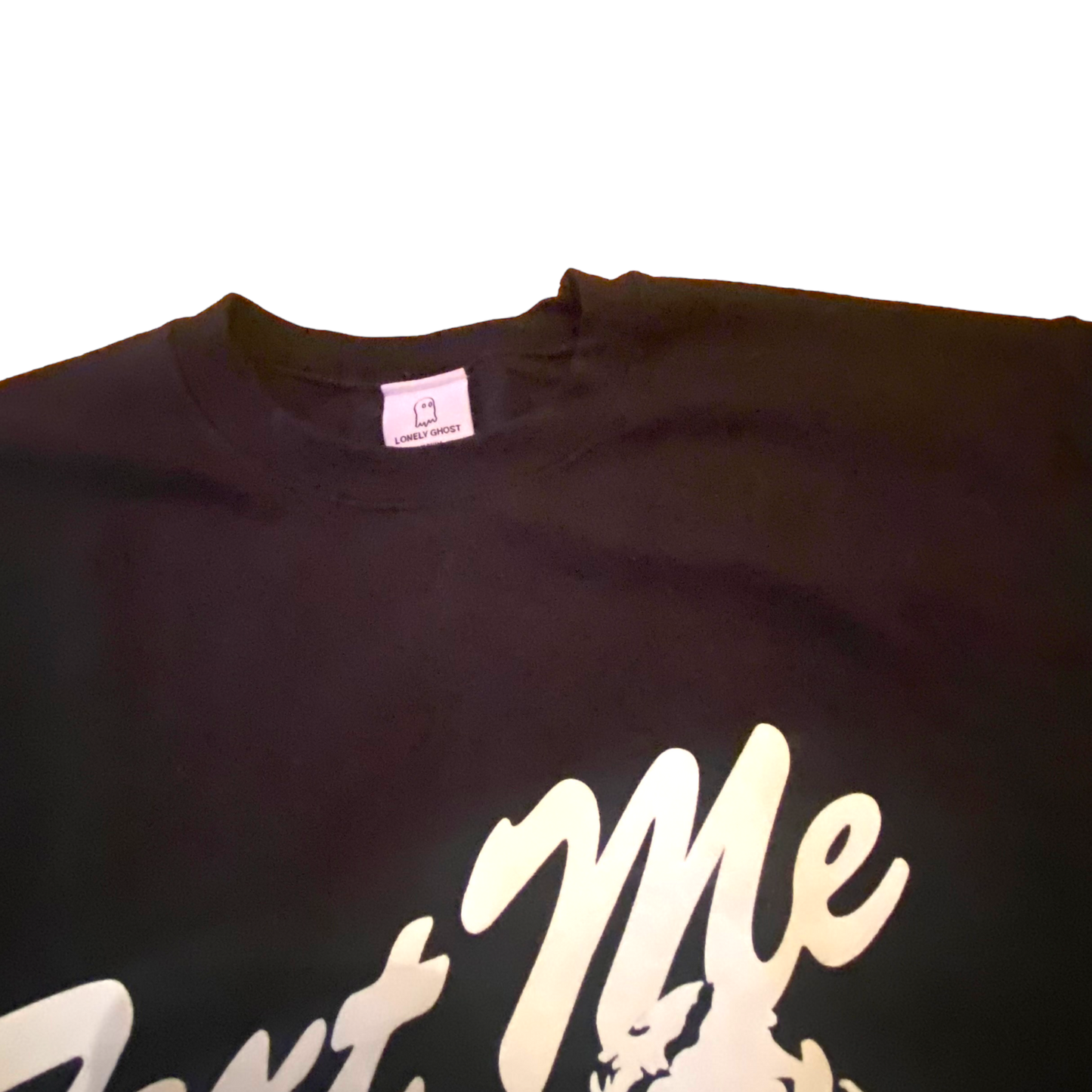 Lonely Ghost - Text Me Graphic Black Crewneck Sweatshirt