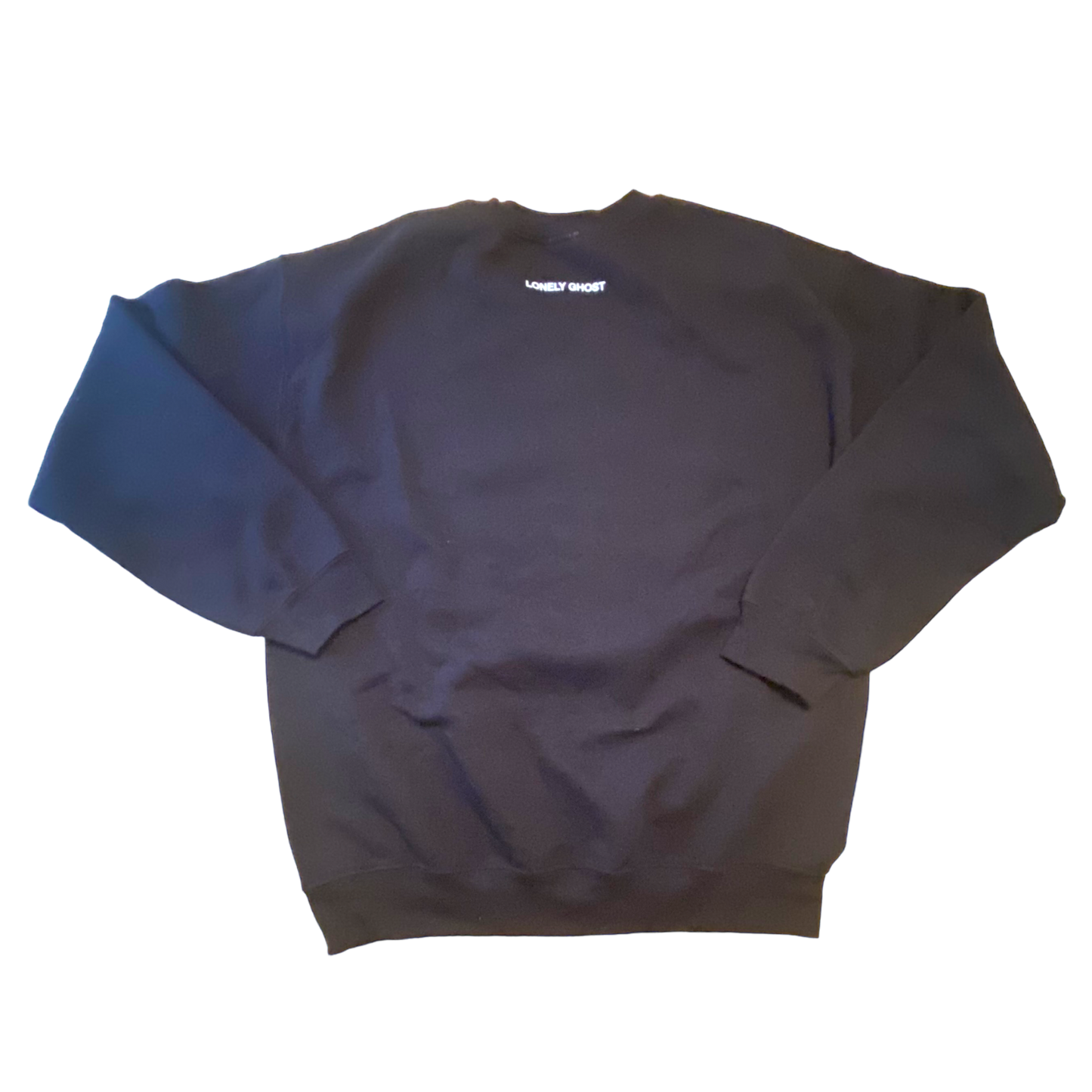 Lonely Ghost - Text Me Graphic Black Crewneck Sweatshirt