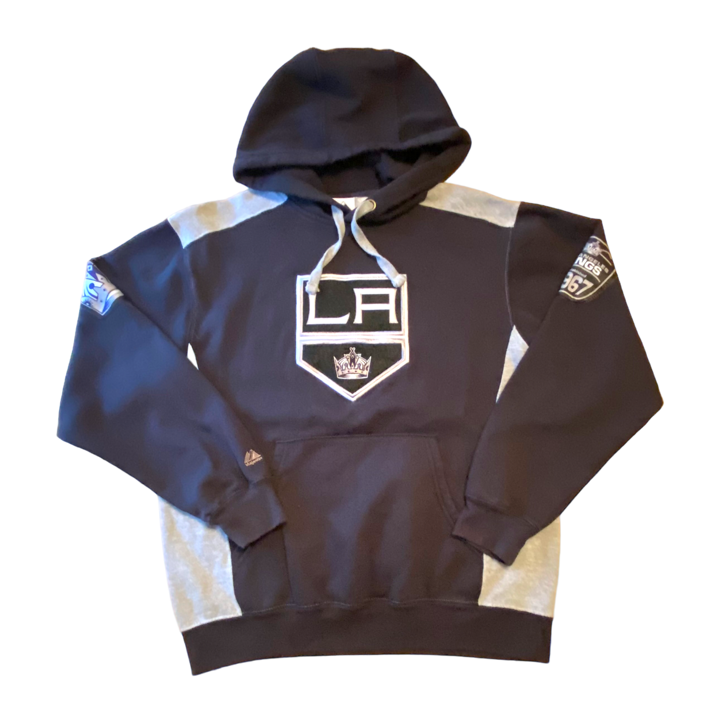 Majestic - Los Angeles Kings Vintage Y2K Grey/Black Hoodie Sweatshirt