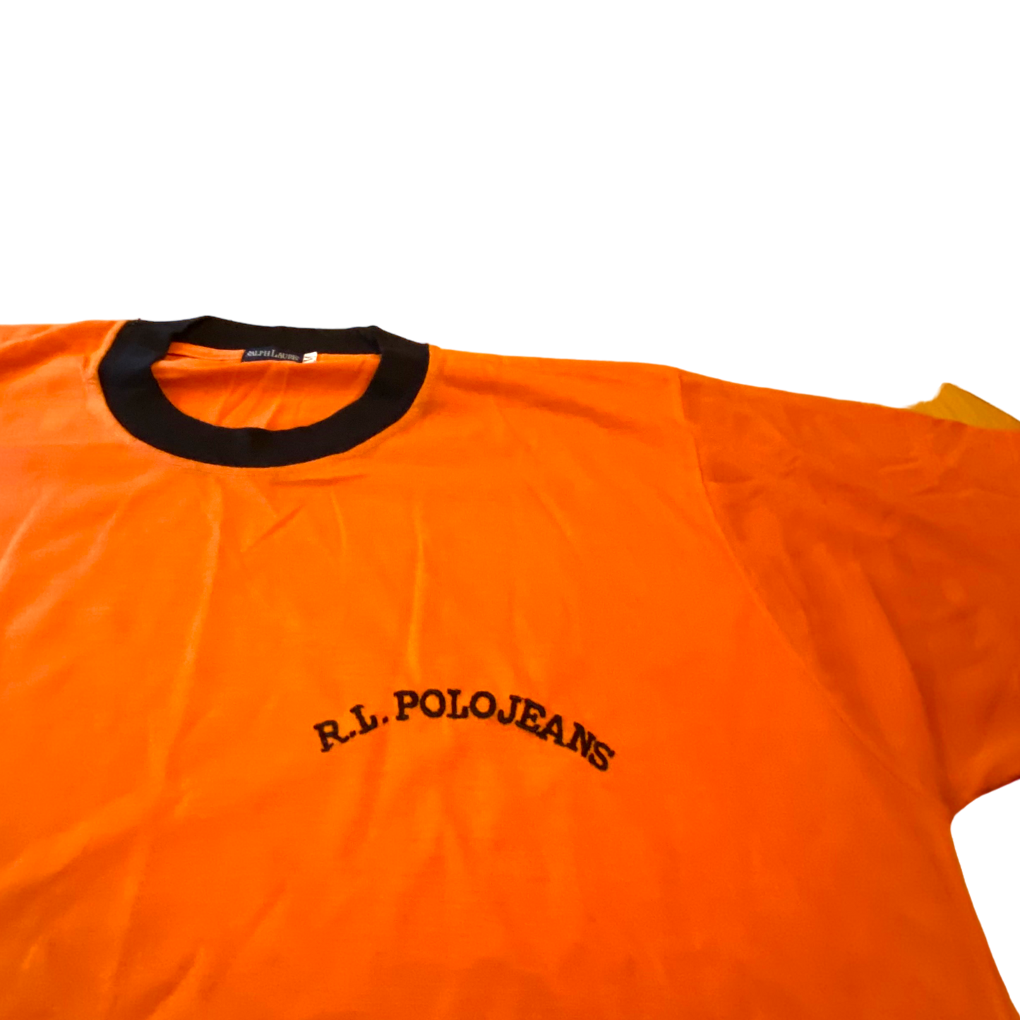 Ralph Lauren - Polo Jeans Orange Vintage 80s Single Stitch T-Shirt