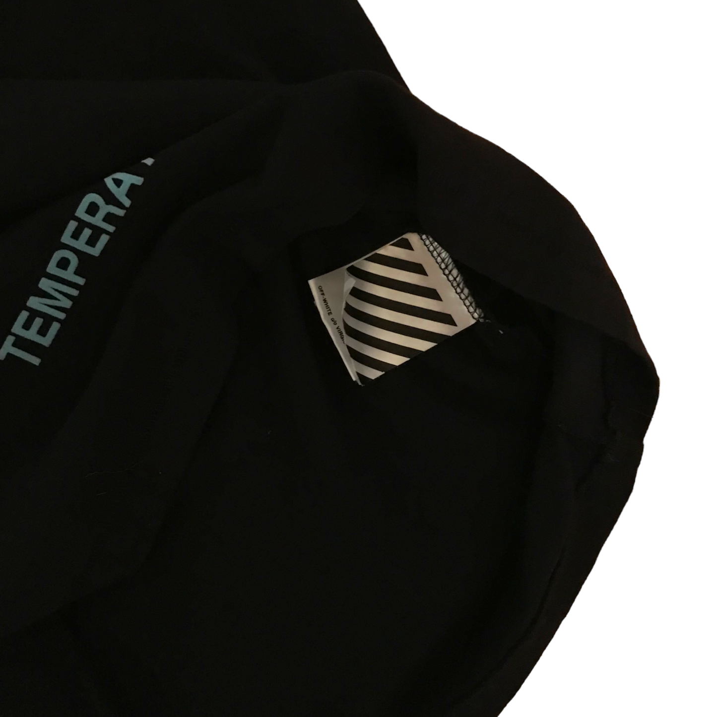 Off-White - 2013 Fire Line Black Graphic T-Shirt