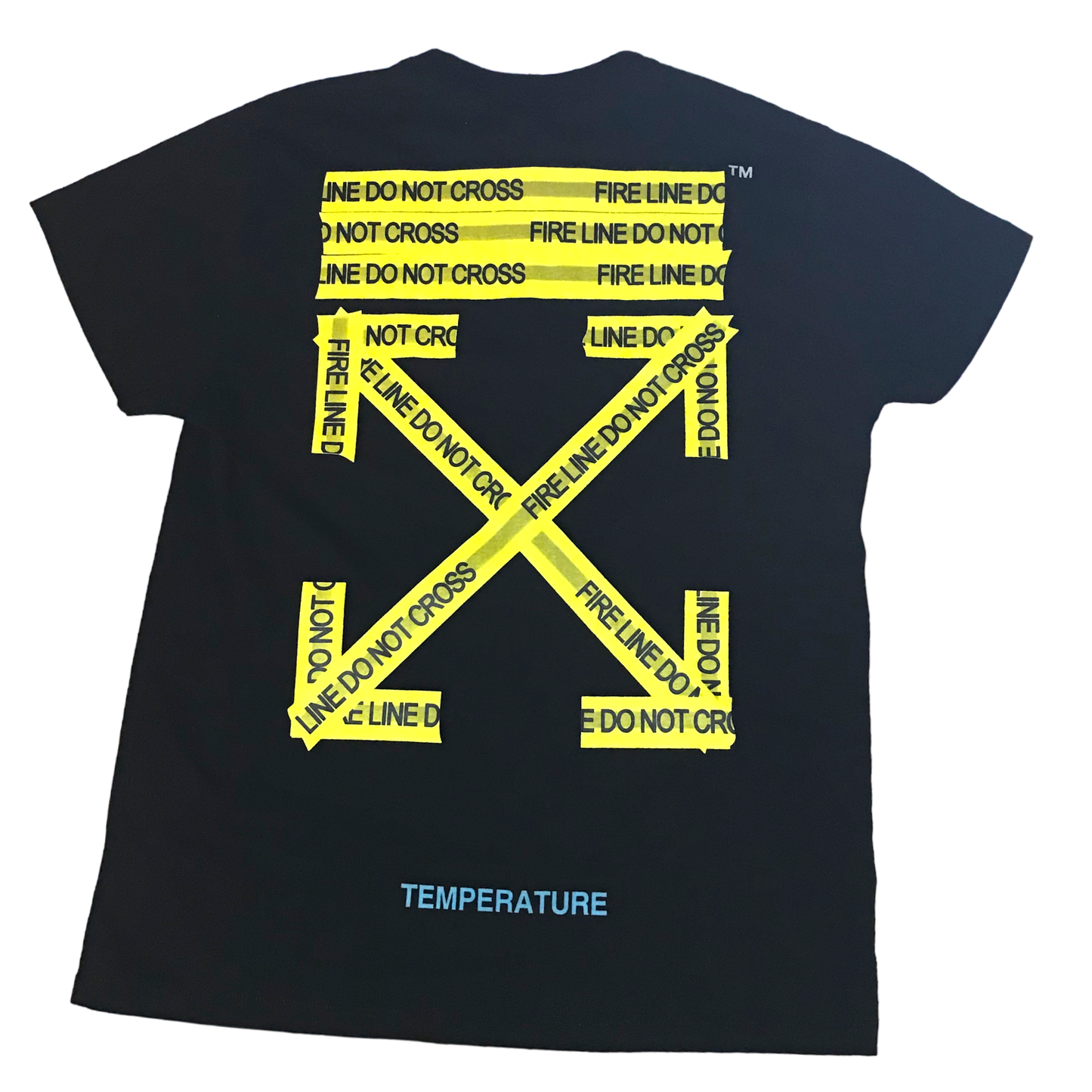 Off-White - 2013 Fire Line Black Graphic T-Shirt