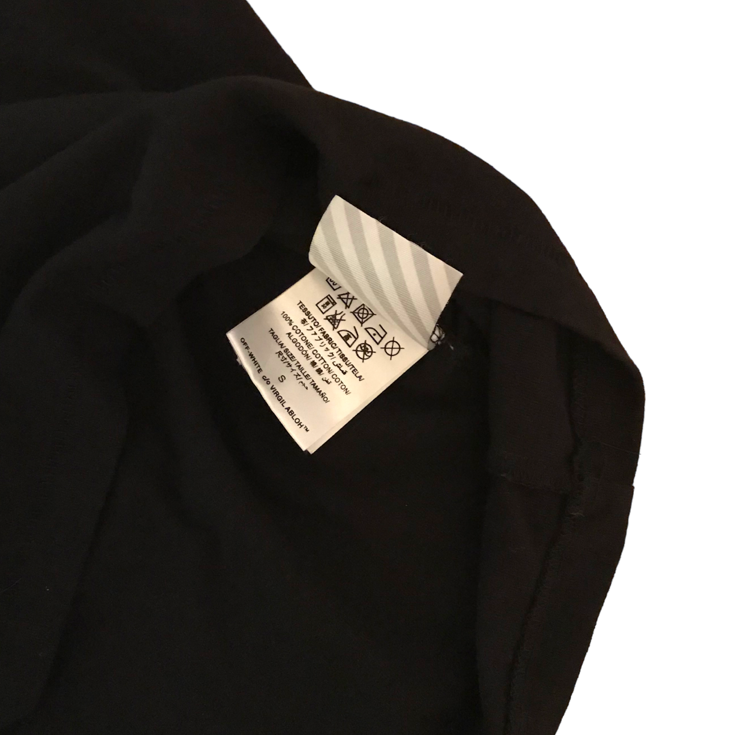 Off-White - 2013 Fire Line Black Graphic T-Shirt