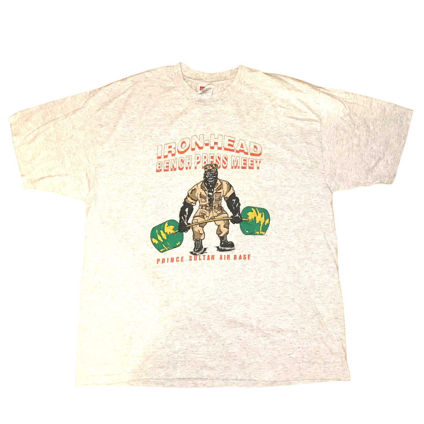 Hanes - Ironhead Bench Press Meet Prince Sultan Air Base Vintage 90s T-Shirt
