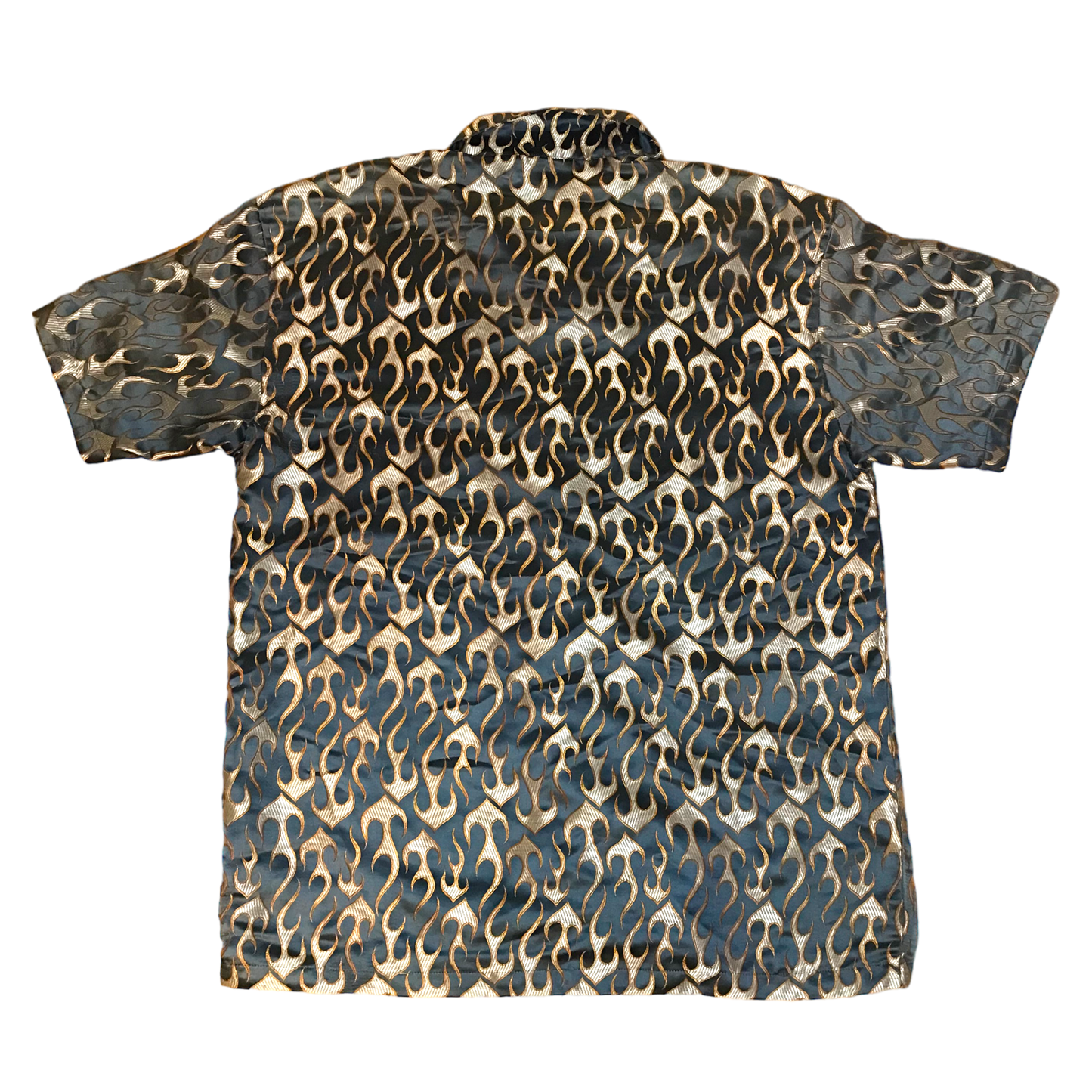 Hoax Original - Flame Knit Button Up Vintage 90s Shirt
