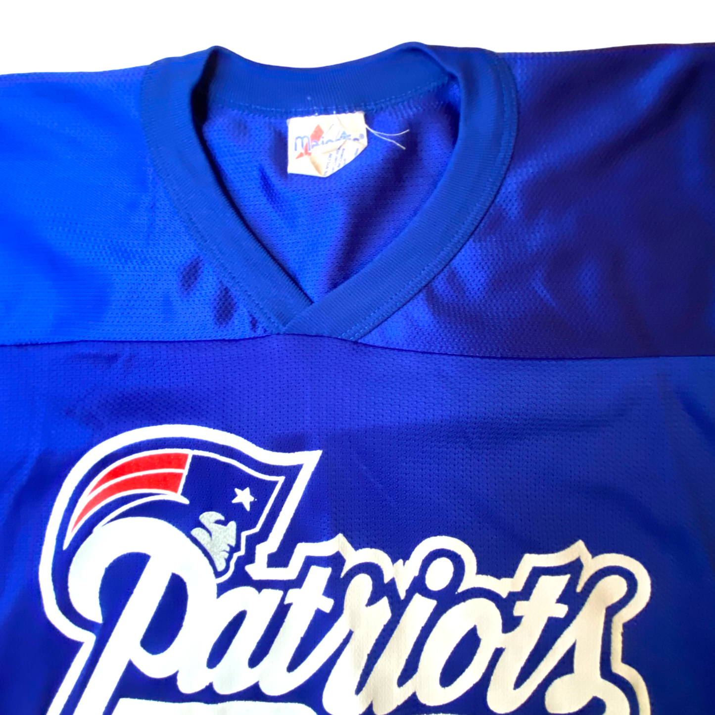 Majestic - Patriots Play Football Vintage 90s Blue Youth Jersey