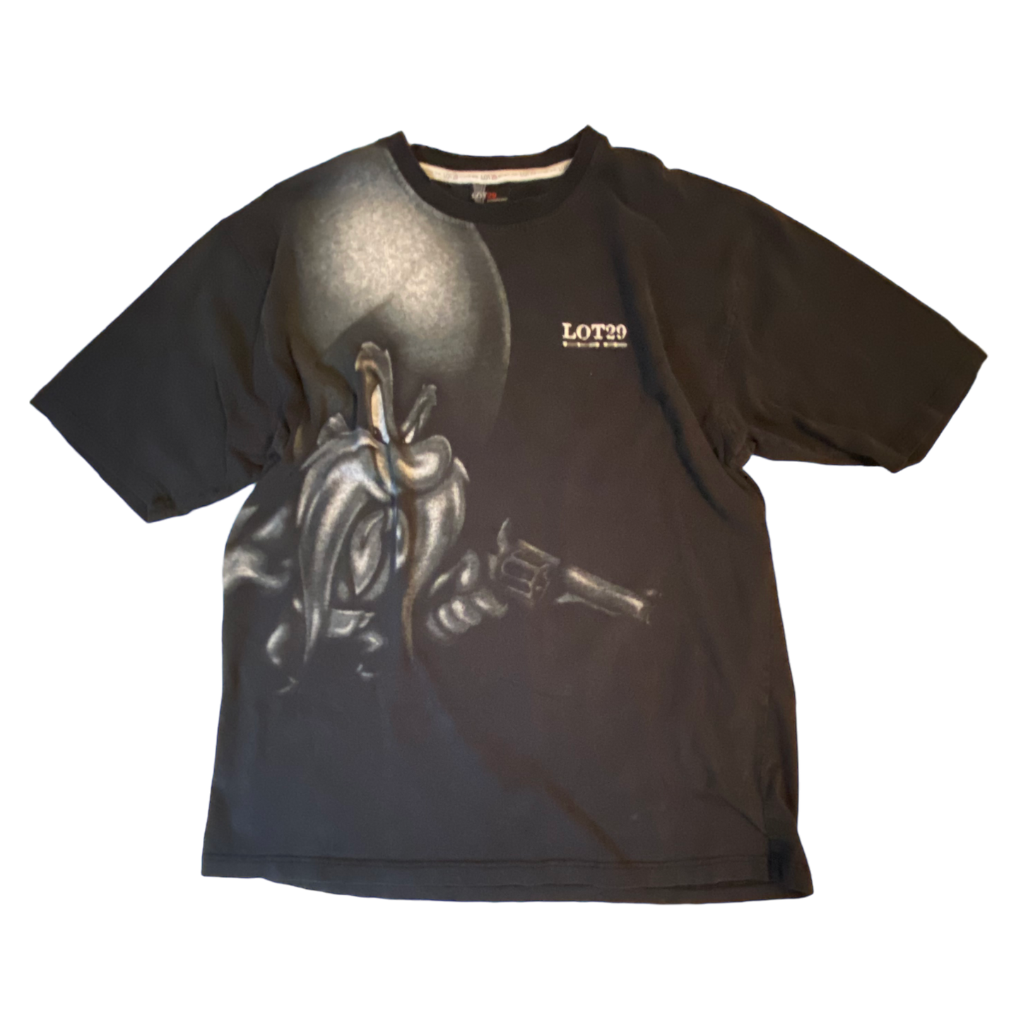 Lot 29 - Yosemite Sam Vintage Y2K Black Graphic T-Shirt