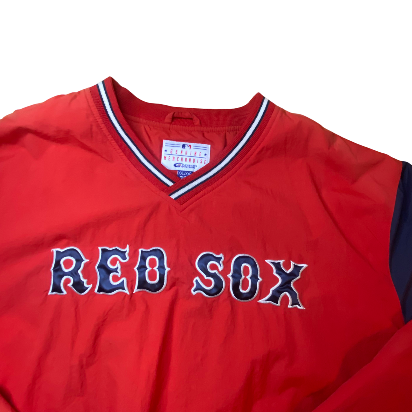 MLB - Boston Red Sox Red Vintage 90s Pullover Windbreaker Jacket
