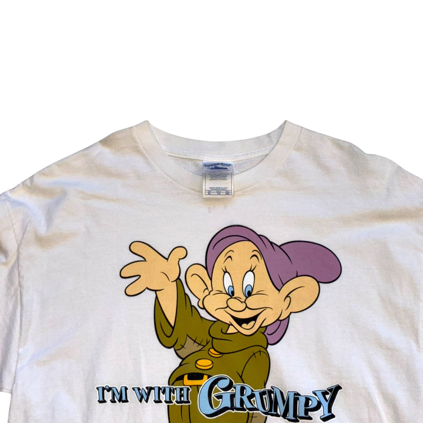 Tennesse River - I Am With Grumpy Dopey Graphic Vintage 90s T-Shirt