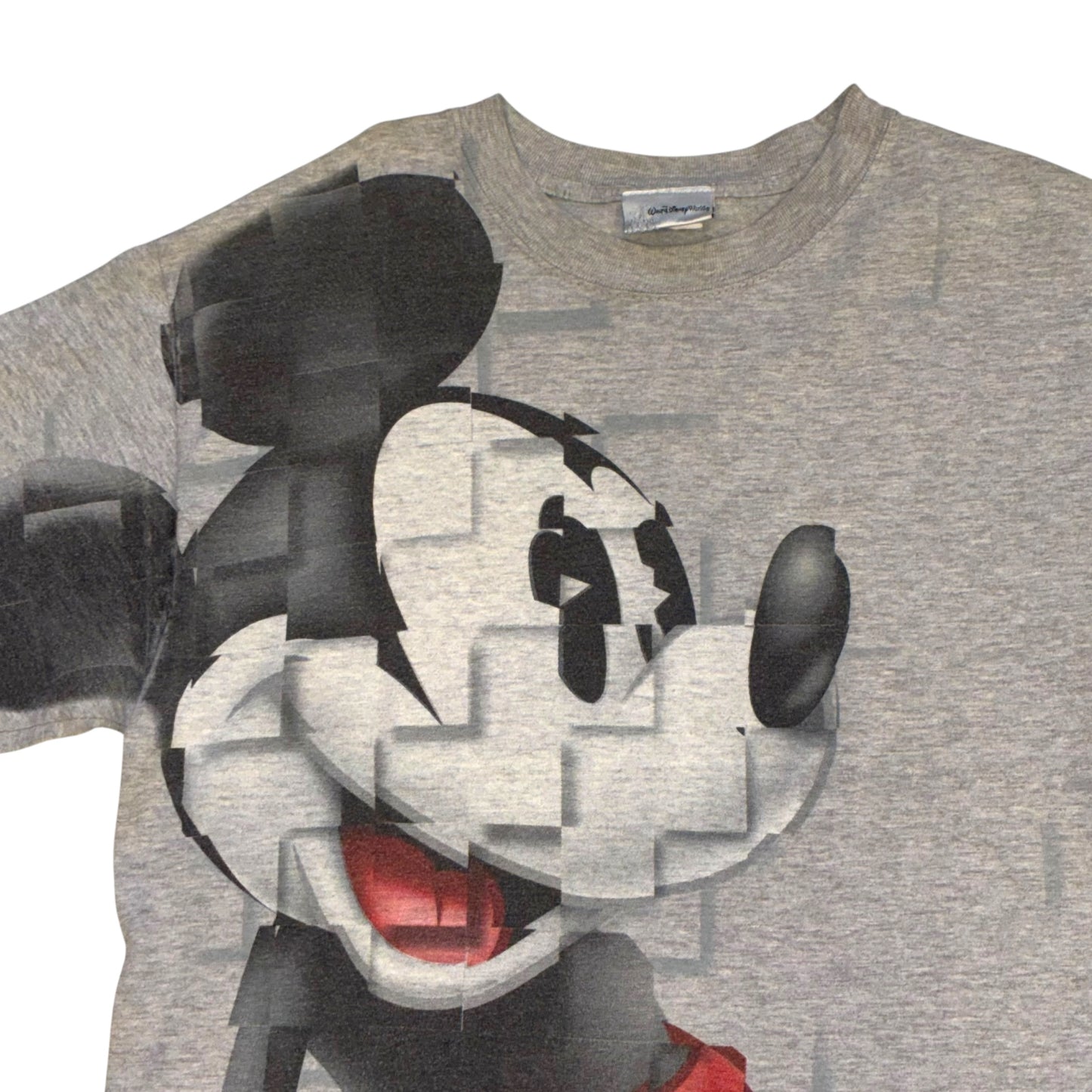 Walt Disney World - Mickey AOP Grey Graphic Vintage Y2K T-Shirt