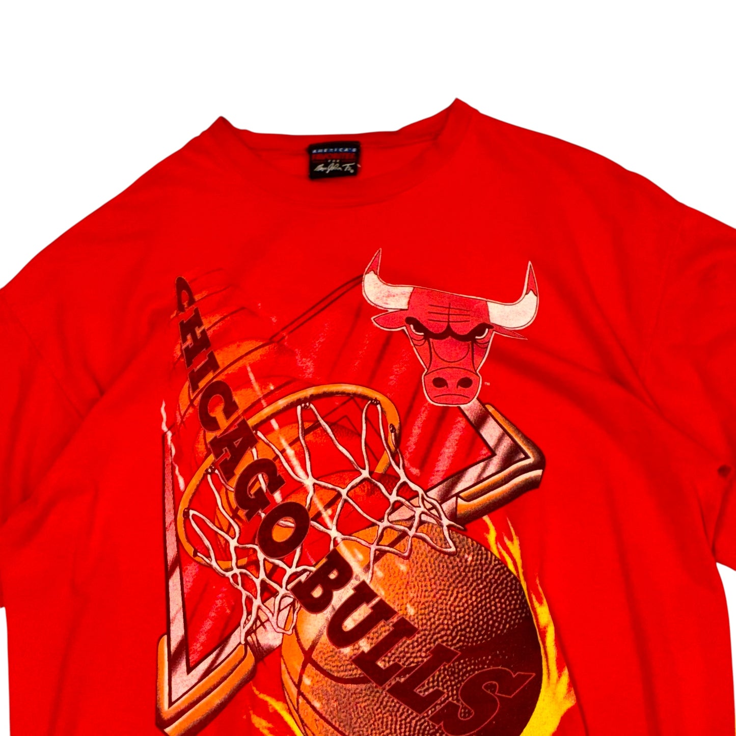 Magic Johnson T's - Chicago Bulls Red Vintage 90s T-Shirt