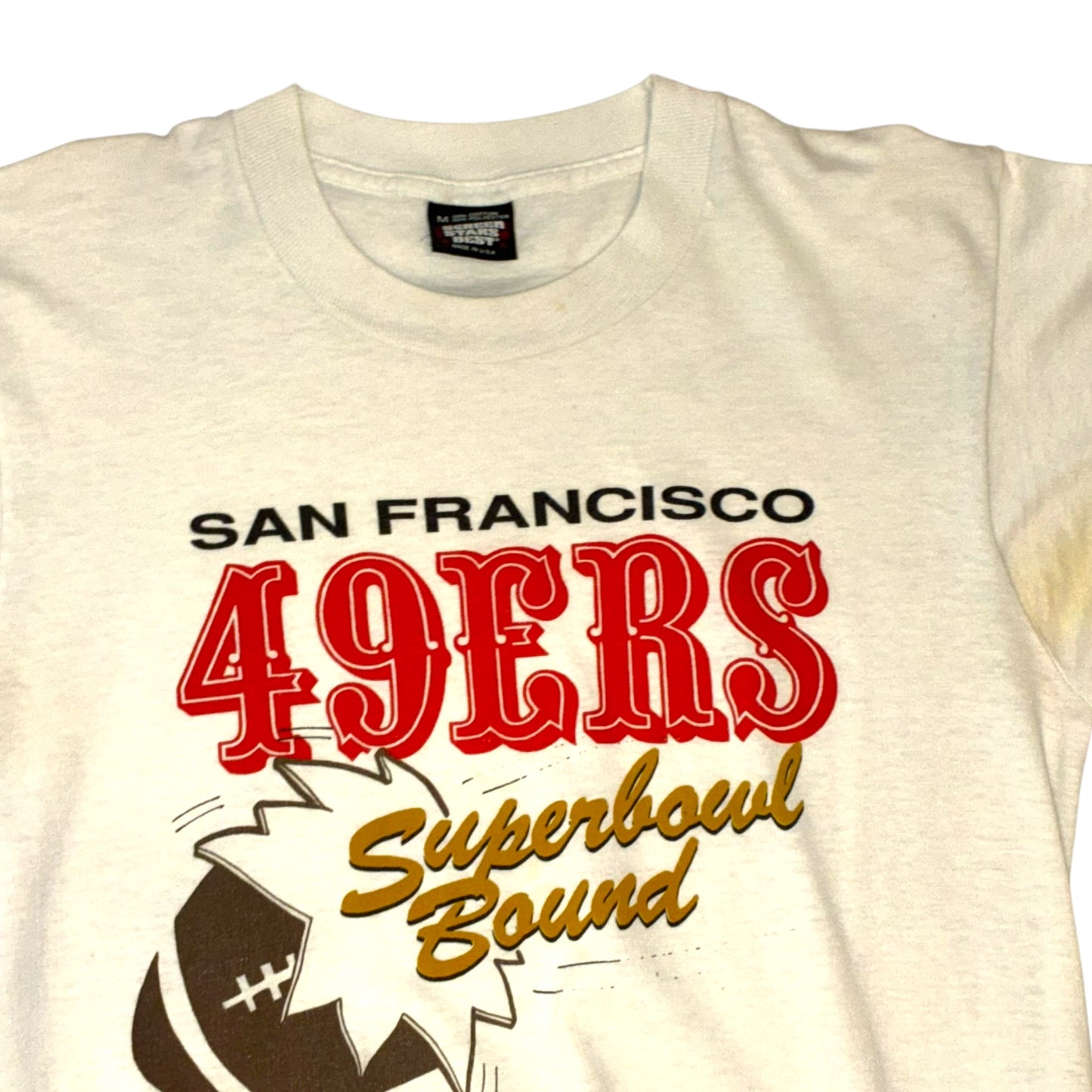 Screen Stars Best - San Francisco 49ers Vintage 1989 Superbowl Bound T-Shirt