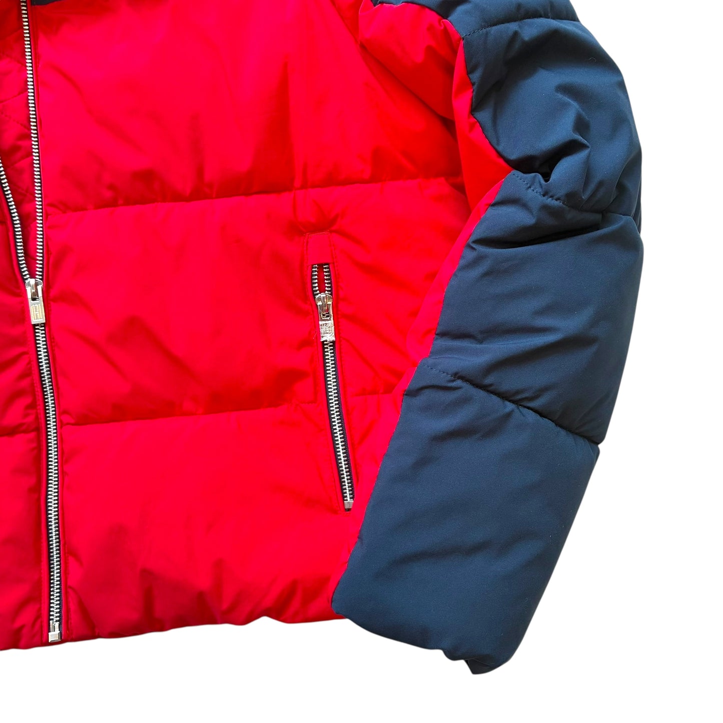 Tommy Hilfiger - Full Zip Red Navy Puffer Jacket