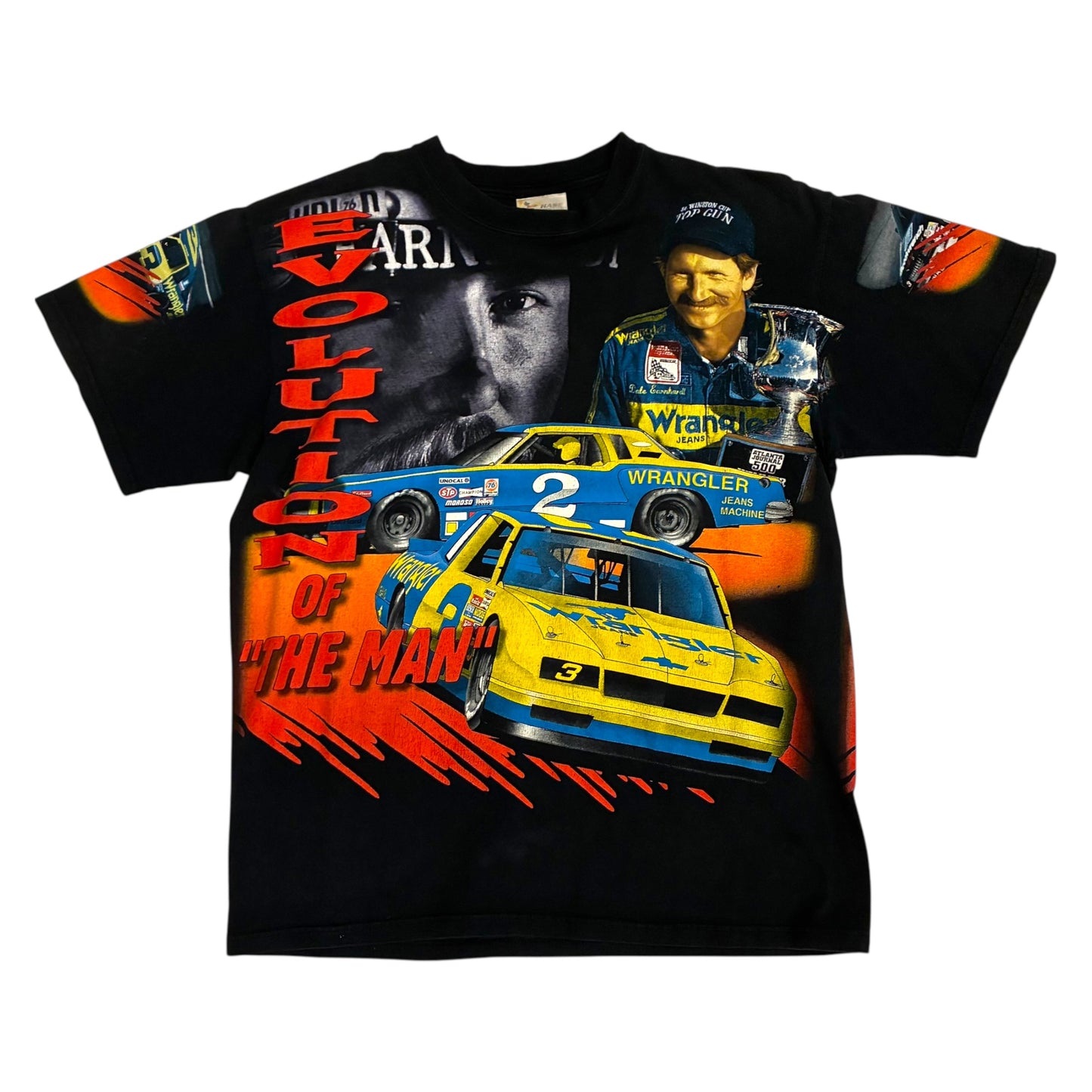 Chase Authentics - Dale Earnhardt AOP Black Vintage 90s T-Shirt