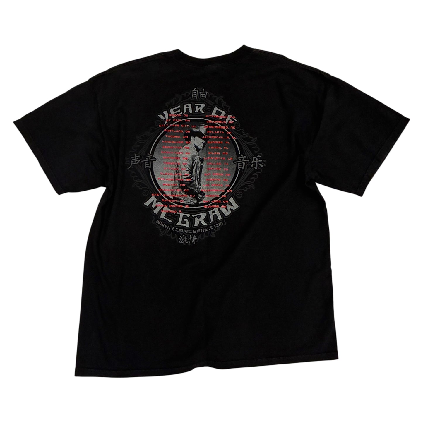 Alstyle - Tim Mcgraw Year of Tour Black T-Shirt