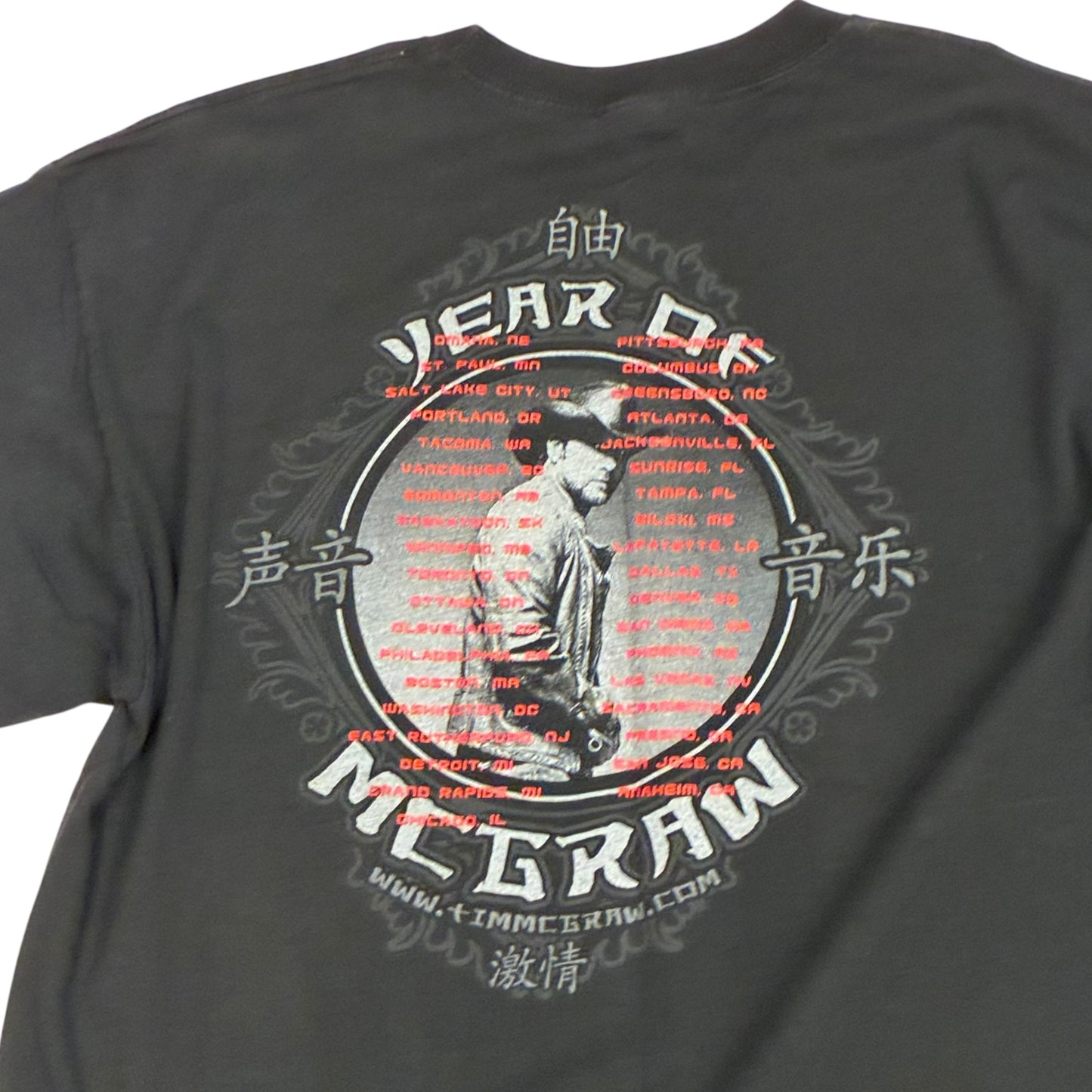 Alstyle - Tim Mcgraw Year of Tour Black T-Shirt