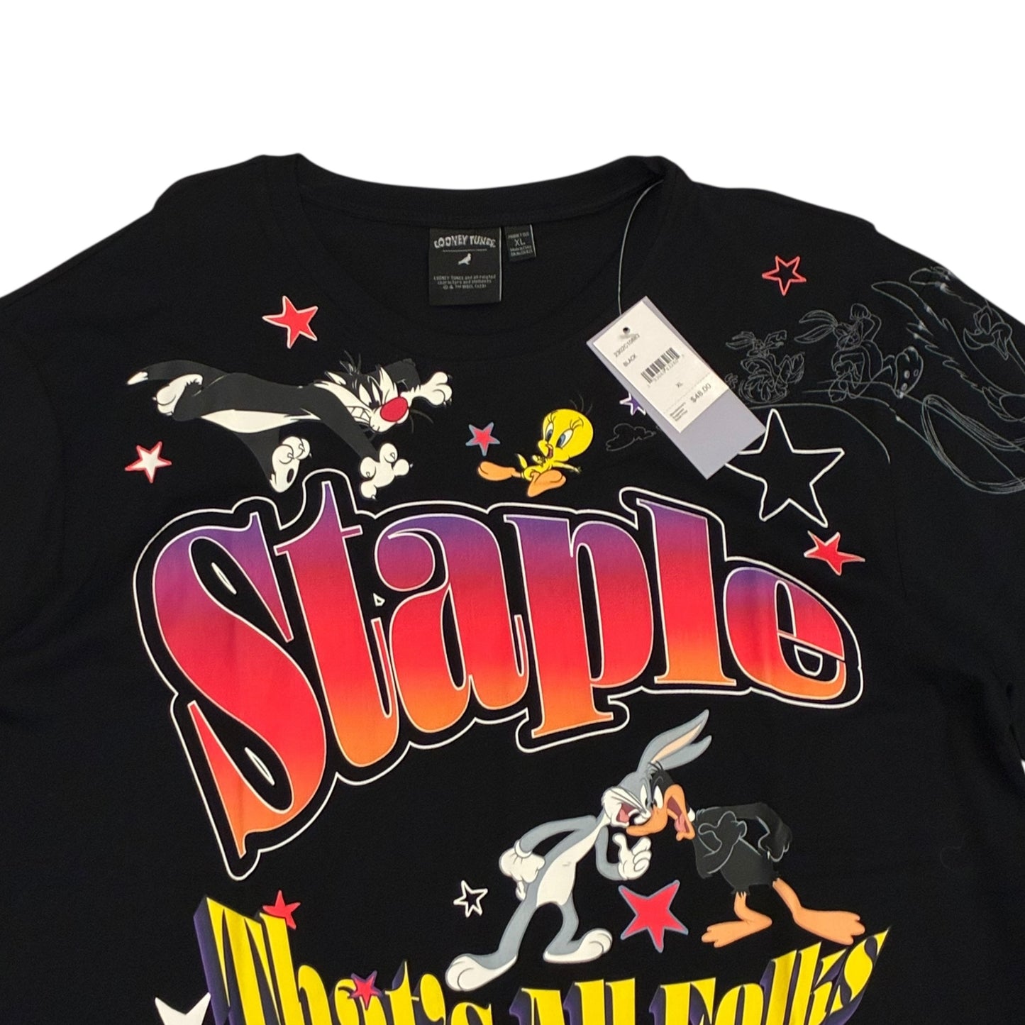 Staple x Looney Tunes - Deadstock Black Graphic T-Shirt