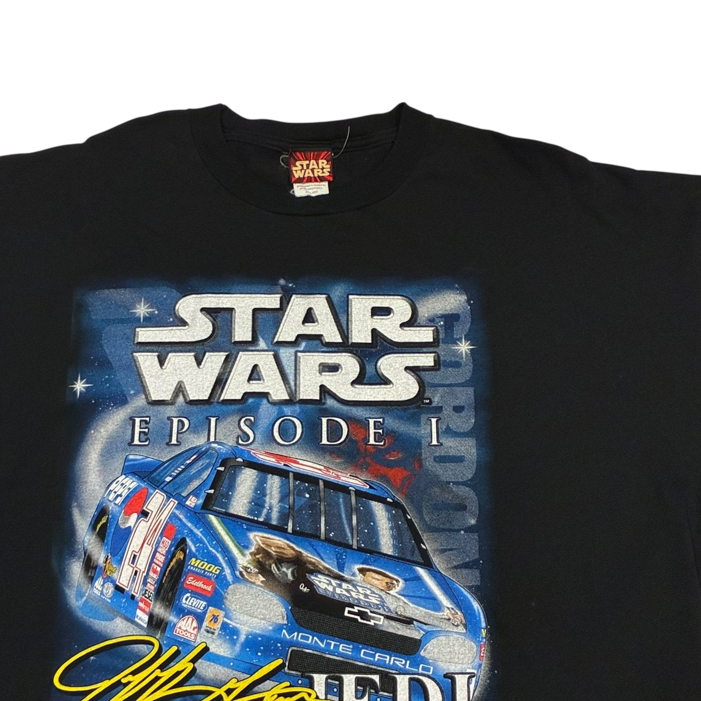 Star Wars - Jeff Gordon Jar Jar Binks Big Graphic Vintage 1999 T-Shirt