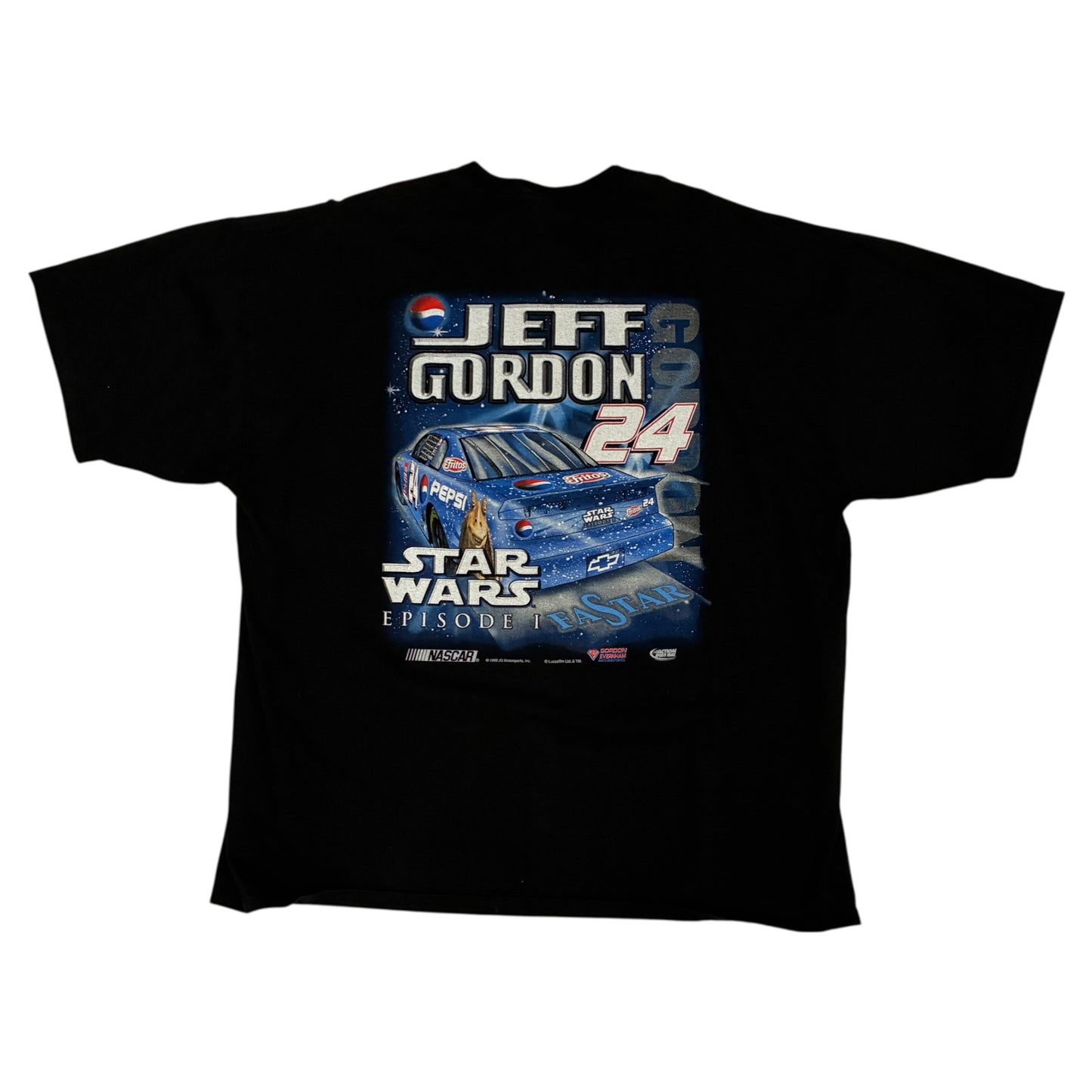 Star Wars - Jeff Gordon Jar Jar Binks Big Graphic Vintage 1999 T-Shirt