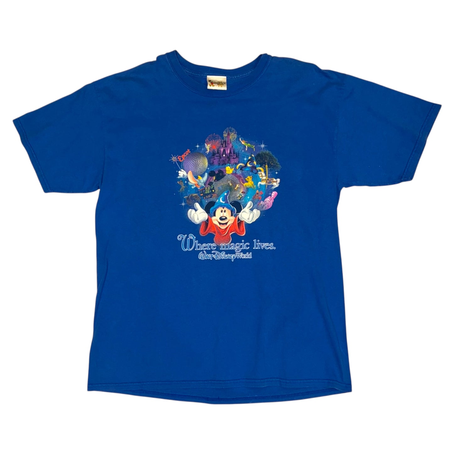 Walt Disney World - Mickey Mouse Blue Vintage Y2K T-Shirt