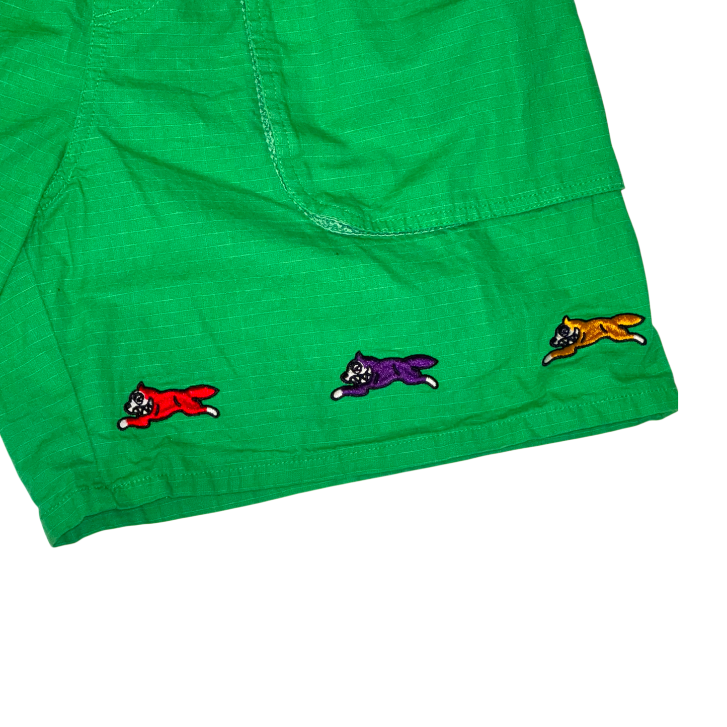 Ice Cream - Green Running Dog Patched Summer Shorts