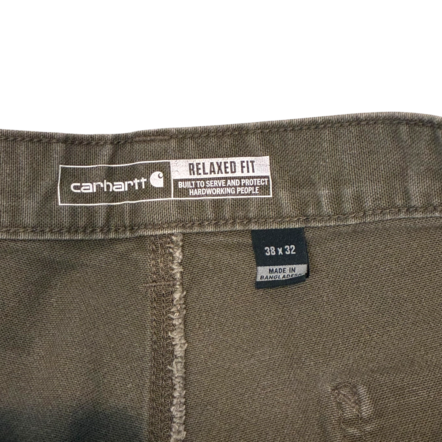 Carhartt - Relaxed Fit Olive Cargo Thrashed Painter Pants