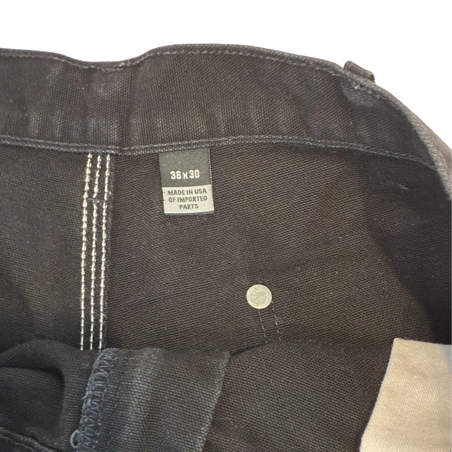 Carhartt - Relaxed Fit Black Double Knee Studded Workwear Pants