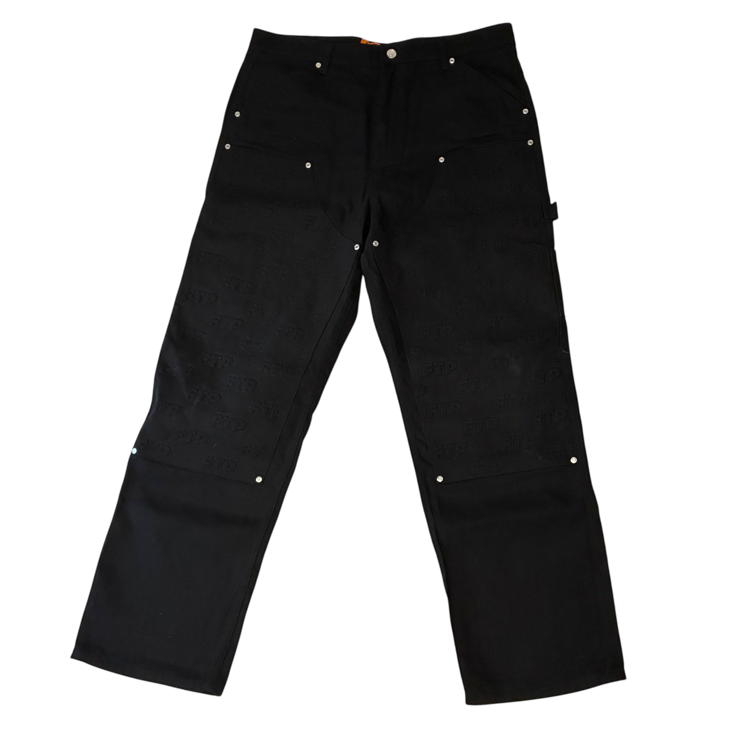FTP Orange Label - Double Knee Black Pants