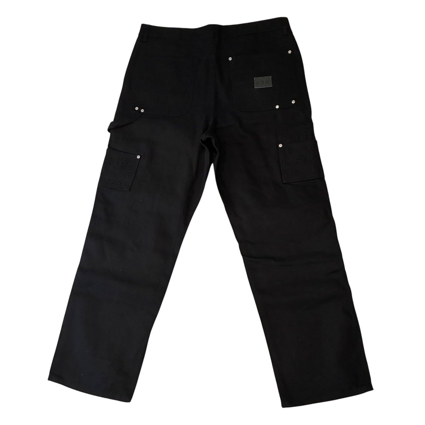FTP Orange Label - Double Knee Black Pants