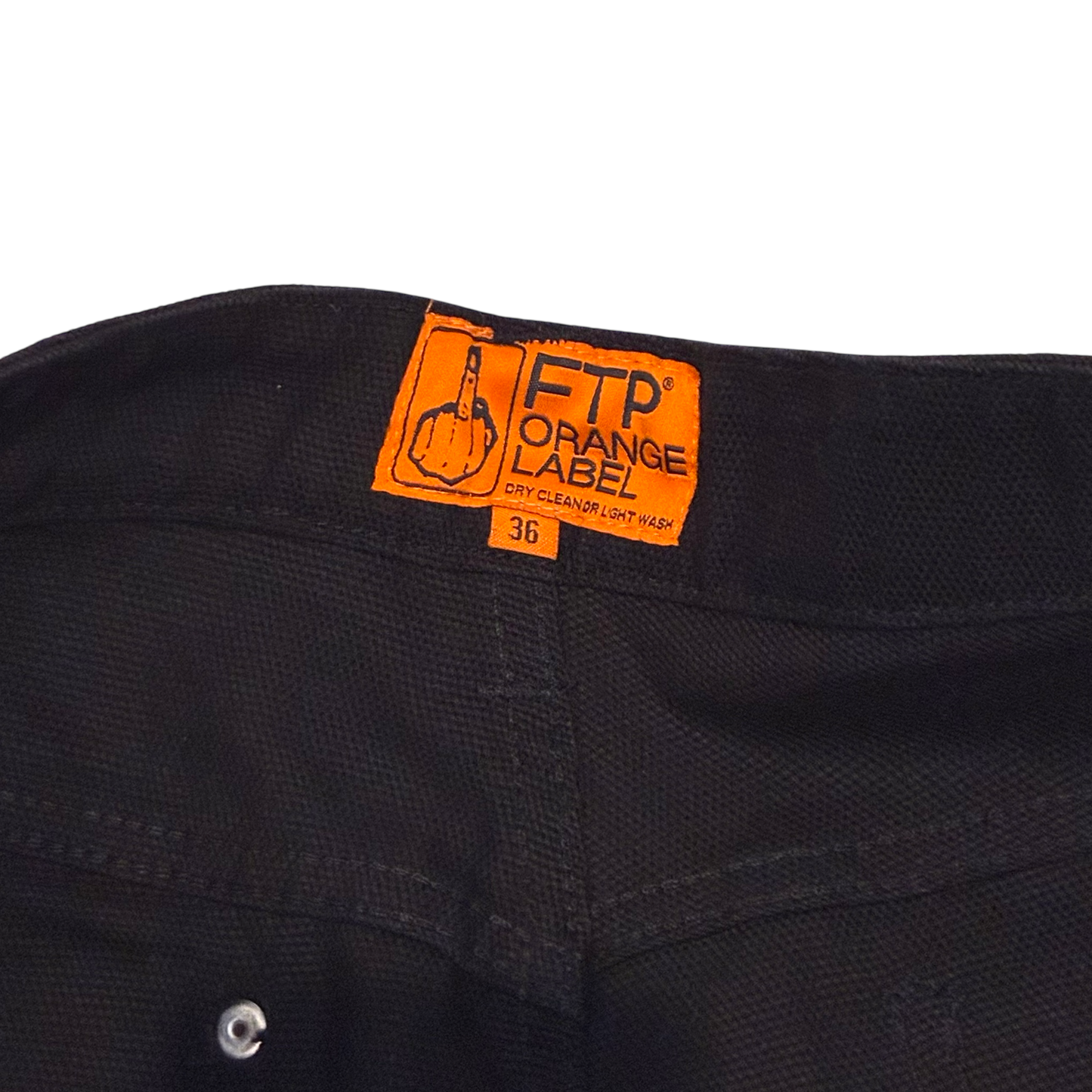 FTP Orange Label - Double Knee Black Pants