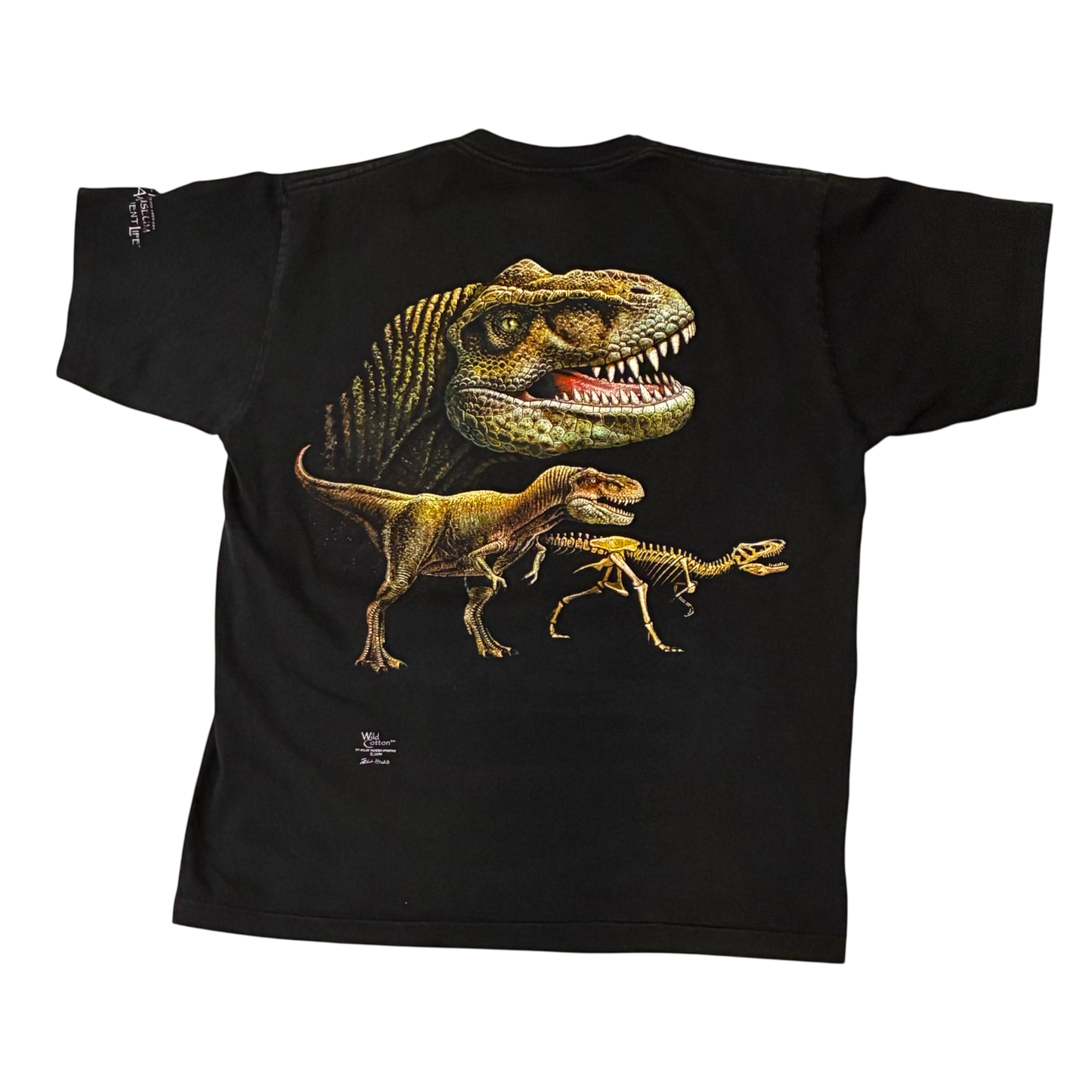 Wild Cotton - Tyrannosaurus Rex Vintage 90s Black Graphic T-Shirt