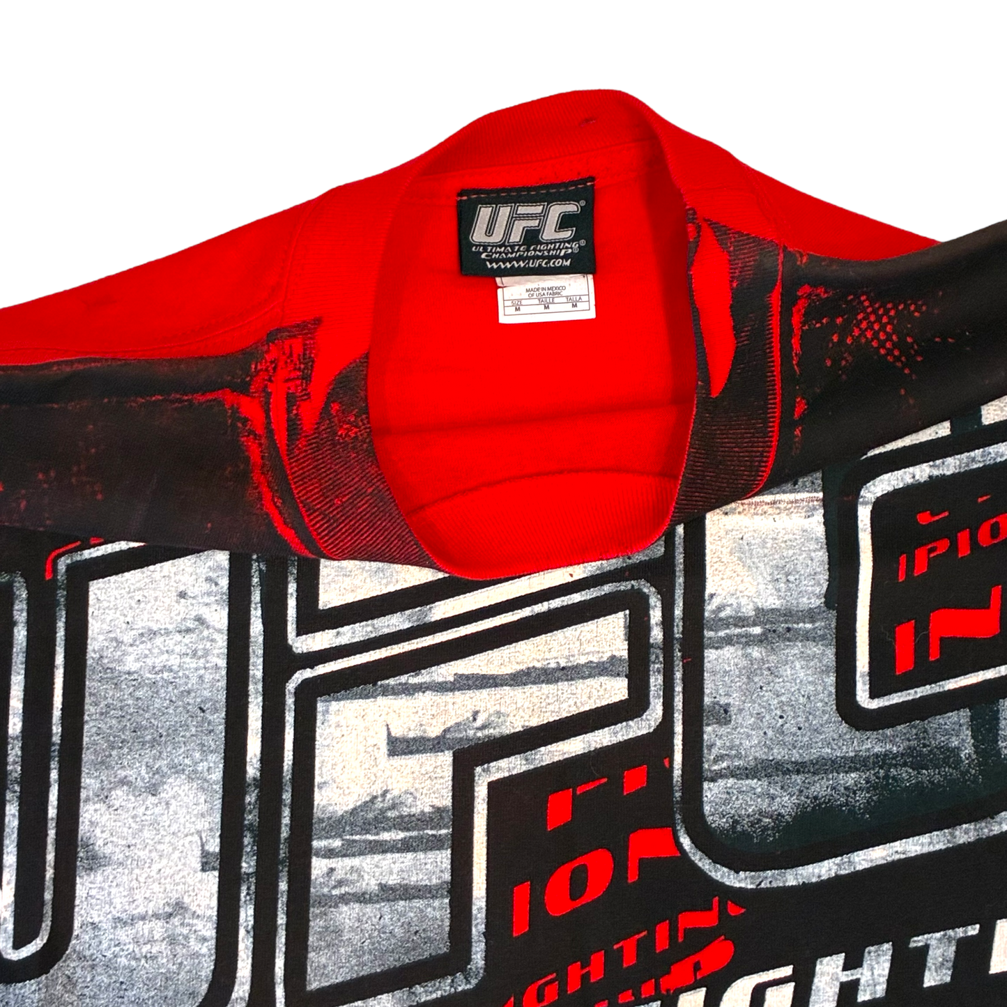 UFC - Red UFC Championship AOP Graphic Vintage Y2K T-Shirt