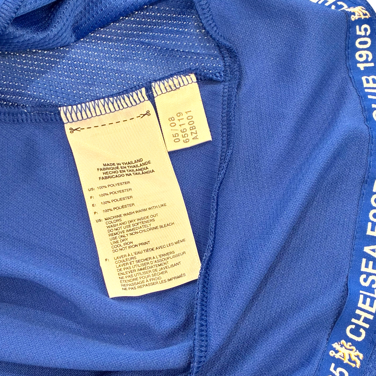 Adidas - Chelsea FC Futbol Vintage 2008 Polo Jersey