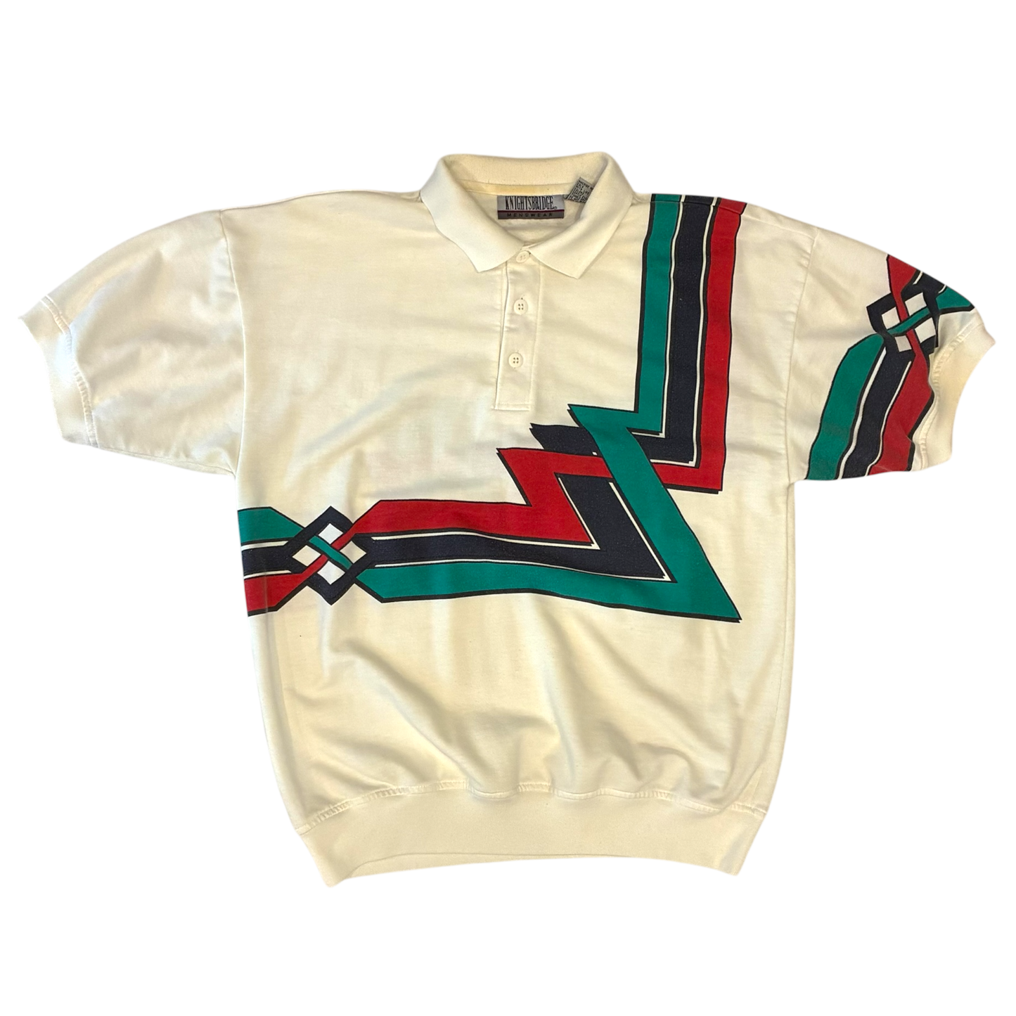 Knightsbridge - White Vintage 80s Polo T-Shirt